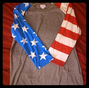 Lula Roe American Flag Randy